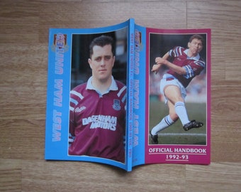1992-93 West Ham United Football Club Handbook, Yearbook, Souvenir. Ideal Christmas Gift, Fathers Day, Birthday Present for him