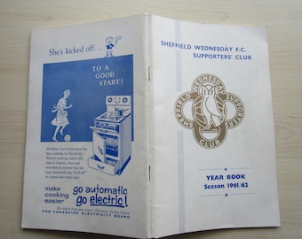 1961-62 Sheffield Wednesday Football Club Handbook, Yearbook, Memorabilia. Ideal Christmas Gift, Fathers Day, Birthday Present