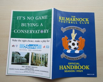 1998-99 Kilmarnock Football Club Handbook Yearbook Guide Original Official Ideal Christmas Gift Fathers Day Birthday Present