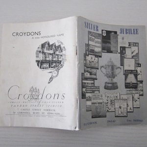1961-62 Ipswich Town Silver Jubilee Year Club Handbook, Yearbook, Annual. Ideal Christmas Gift, Fathers Day, Birthday Present