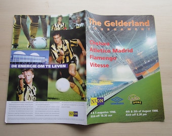 1998 The Gelderland Tournament Football Programme, Featuring Chelsea, Atletico Madrid, Flamengo, Vitesse.