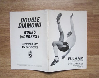 1968-69 Fulham Football Club Handbook, Yearbook, Souvenir, Collectable. Ideal Christmas Gift, Fathers Day, Birthday Present!