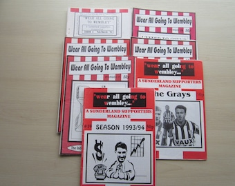 1990s SEVEN Sunderland Football Fanzines, Magazines, Memorabilia. Ideal Christmas Gift, Fathers Day Birthday Present For Him
