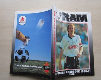 1990-91 Derby County Football Club Handbook, Yearbook, Annual, Souvenir. Ideal Christmas Gift, Fathers Day, Birthday Present