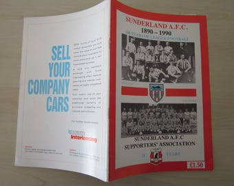 1990 Sunderland FC Centenary (1890-1990) Handbook, Yearbook, Souvenir. Ideal Christmas Gift, Valentine's Day, Fathers Day, Birthday Present