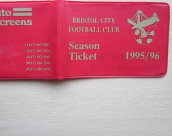 1995-96 Bristol City Football Club Used Season Ticket Booklet/Pass.