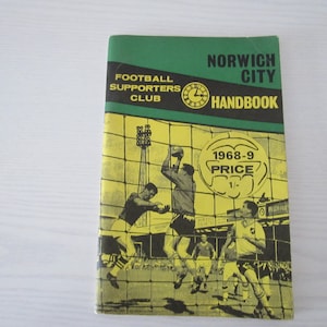 1968-69 Norwich City Football Soccer Club Handbook, Yearbook, Annual, Souvenir. Ideal Christmas Gift, Fathers Day, Birthday Present