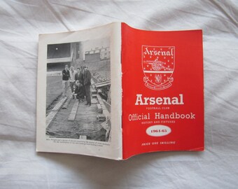 1964-65 Arsenal Football Club Handbook, Yearbook, Annual, Souvenir. Ideal Christmas Gift, Fathers Day, Birthday Present For Him