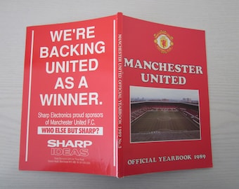 1989 Manchester United Football Club Yearbook, Handbook, Souvenir, Memorabilia. Ideal Christmas Gift, Fathers Day, Birthday Present For Him