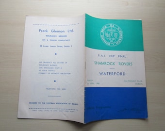 1967/68 Shamrock Rovers v Waterford, F. A. I. Cup Final Football Programme. Ideal Christmas Gift, Fathers Day, Birthday Present For Him