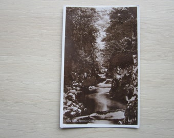 1930s Postcard, Fairy Glen, Bettws-Y-Coed, Caernarvonshire, Wales, UK. REAL PHOTO Postcard, Genuine, Original, Used.