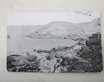1900s Capstone Lantern Hill, Hillsboro, Ilfracombe, United Kingdom, Genuine, Original, Real Photo Used Postcard (RPPC).