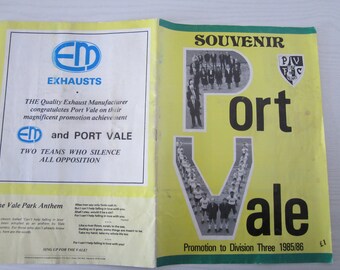 1985-86 Port Vale Football Club Souvenir, Handbook, Memorabilia. Ideal Christmas Gift, Fathers Day, Birthday Present For Him