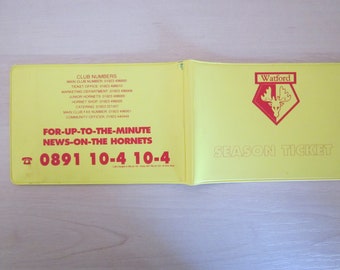 1996-97 Watford Football Club Used Season Ticket Booklet