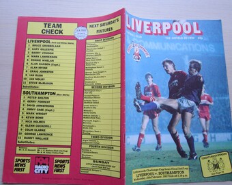 1986-87 Liverpool v Southampton, League Cup Semi-Final 2ND LEG Programme. Ideal Christmas Gift Fathers Day Birthday Present For Him