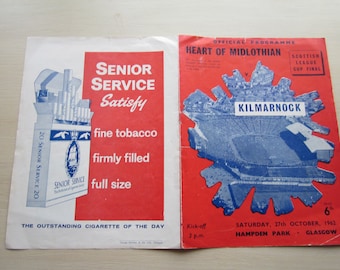 1962-63 Hearts v Kilmarnock Scottish League Cup Final Football Match Programme. Ideal Christmas Gift, Fathers Day, Birthday Present