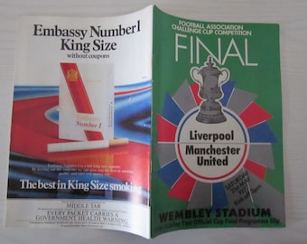 1977 Liverpool FC v Manchester United FC F A Cup Final Football Programme. Ideal Christmas Gift, Fathers Day, Birthday Present