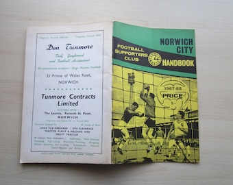 1967-68 Norwich City Football Club Handbook, Yearbook, Annual, Souvenir. Ideal Christmas Gift, Fathers Day, Birthday Present For Him