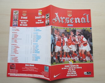 1999-2000 Arsenal v Coventry City F A Youth Cup Final Second Leg Football Programme. Ideal Christmas Gift, Fathers Day, Birthday Present