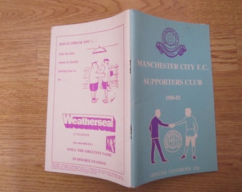 1980-81 Manchester City Football Supporters Club Handbook, Yearbook, Souvenir. Ideal Christmas Gift, Fathers Day, Birthday Present