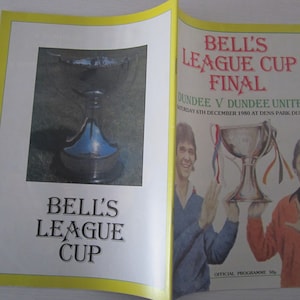 1980 Dundee FC v Dundee United FC Scottish League Cup Final Football Match Programme. Ideal Christmas Gift, Fathers Day, Birthday Present