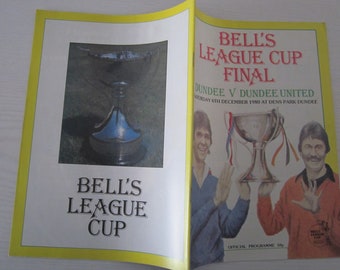 1980 Dundee FC v Dundee United FC Scottish League Cup Final Football Match Programme.