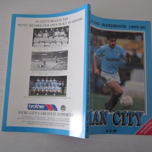 1989-90 Manchester City Football Club Handbook, Yearbook, Annual, Souvenir. Ideal Christmas Gift, Fathers Day, Birthday Present
