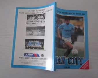 1989-90 Manchester City Football Club Handbook, Yearbook, Annual, Souvenir. Ideal Christmas Gift, Fathers Day, Birthday Present
