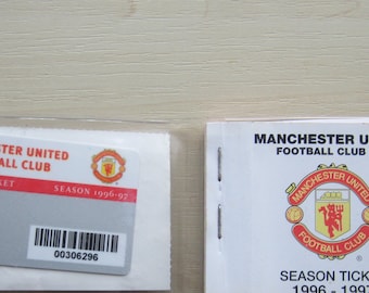 1996-97 Manchester United Football Club Used Season Ticket Booklet
