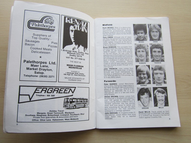 1980-81 West Bromwich Albion WBA FC Football Club Football Soccer Club Handbook Ideal Christmas GIft Birthday Present Yearbook Annual