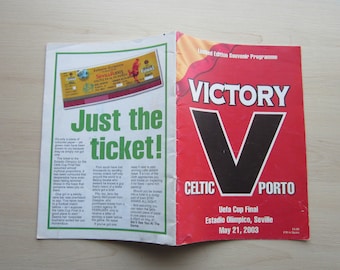 2003 Celtic v FC Porto UEFA Cup Final Football Match Day Programme Ideal Christmas Gift Birthday Present