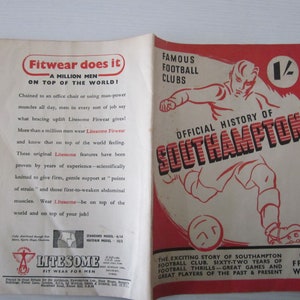 1947 History of Southampton Football Club Handbook, Yearbook, Annual, Souvenir. Ideal Christmas Gift, Fathers Day, Birthday Present
