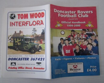 1999-2000 Doncaster Rovers Football Club Handbook, Yearbook, Souvenir. Ideal Christmas Gift, Fathers Day, Birthday Present For Him