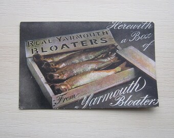 Postcard, Real Yarmouth Bloaters. Genuine, Original. Unused.