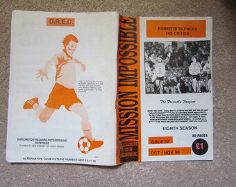 1996 "Mission Impossible" Alternative view of Darlington Football Club Brochure Ideal Christmas Gift, Fathers Day, Birthday Present For Him.