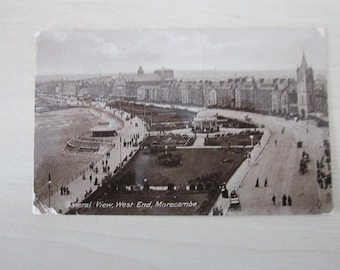 Postcard, General View, West End, Morecambe, United Kingdom, Genuine, Original, Real Photo Postcard (RPPC).