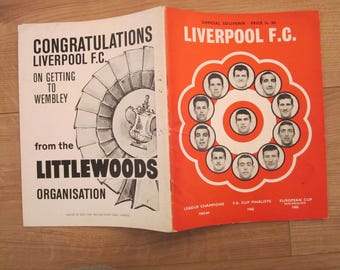 1965 Vintage Liverpool Football Club Souvenir, Brochure, Magazine, Handbook.