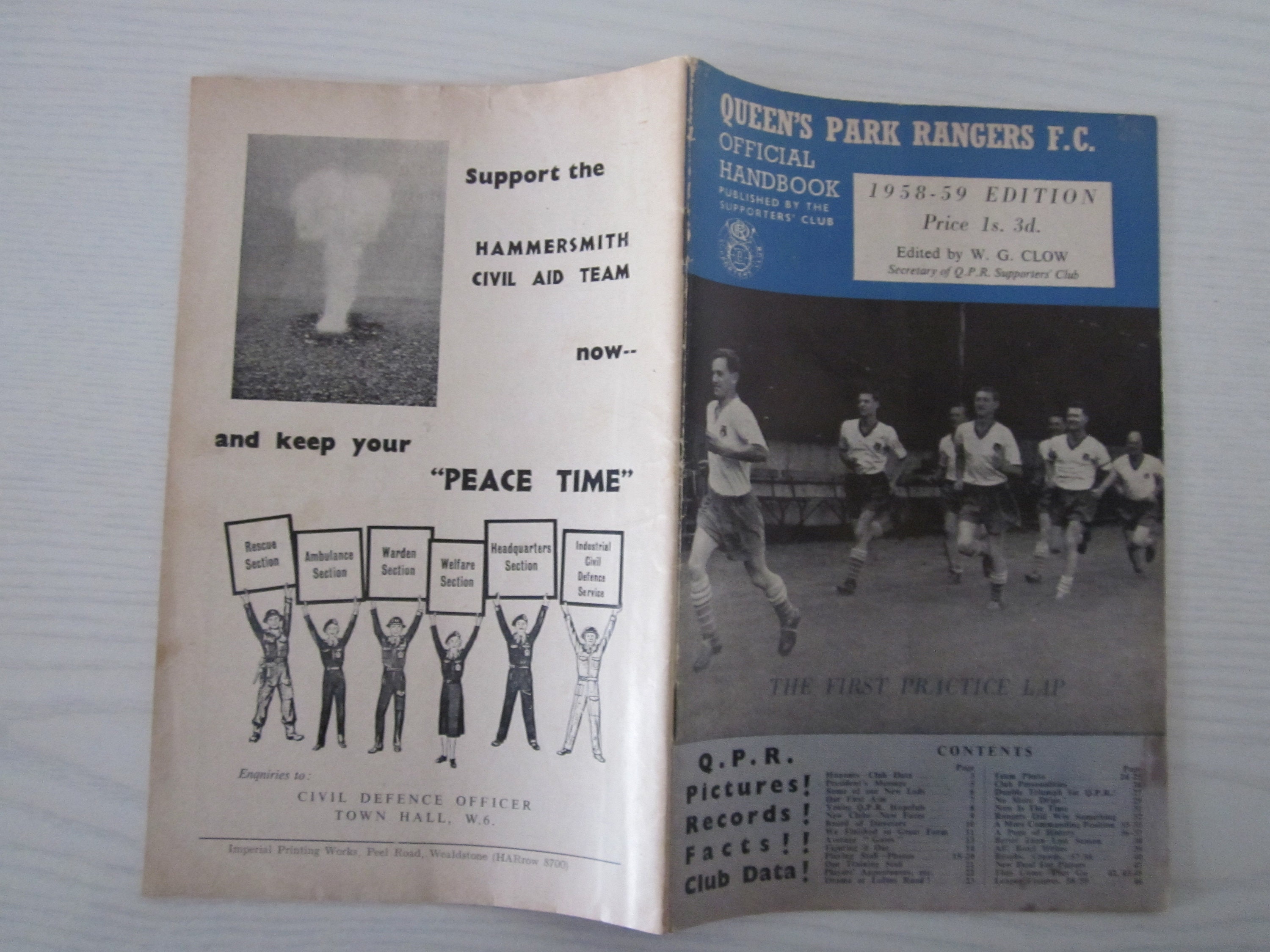 1958 59 Original Queens Park Rangers Qpr Football Club Etsy