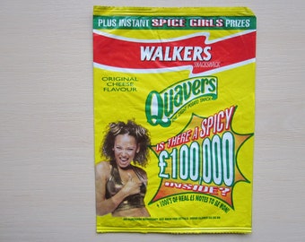 1997 Original Walkers Spice Girls Empty Crisp Packet, Souvenir, Memorabilia. Ideal Christmas Gift Mother's Day Birthday Present For Ladies!