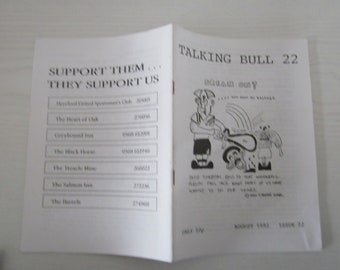 1992-97 SIX Hereford United Football Club Fanzines "Talking Bull".