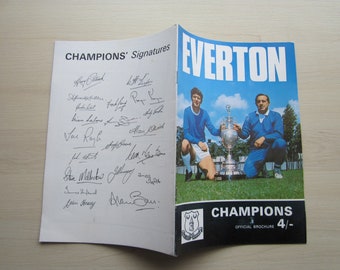 1970 Everton FC Championship Winning Season Supporters Club Magazine, Handbook.