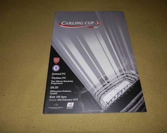 2007 Arsenal v Chelsea Original Official Football League Cup Final Football Soccer Match Programme 25 February 2007 The Millennium Stadium