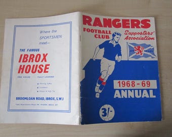 1968-69 Rangers Football Club Annual, Handbook, Yearbook, Souvenir, Collectable. Ideal Christmas Gift, Fathers Day, Birthday Present