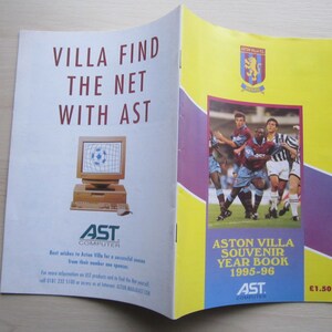 1995-1996 Aston Villa Football Club Jahrbuch, Handbuch, Jährlich, Souvenir. Ideales Weihnachtsgeschenk, Vatertag, Geburtstagsgeschenk für ihn