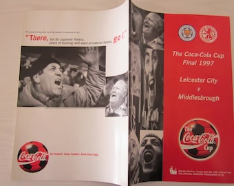 1997 Leicester City FC v Middlesbrough FC League Cup Final Football Programme Ideal Christmas Gift, Fathers Day, Birthday Present
