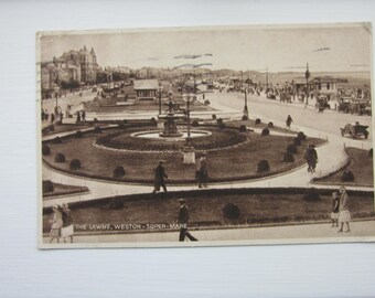 Postcard, The Lawns, Weston-Super-Mare, Somerset, United Kingdom, Genuine, Original.
