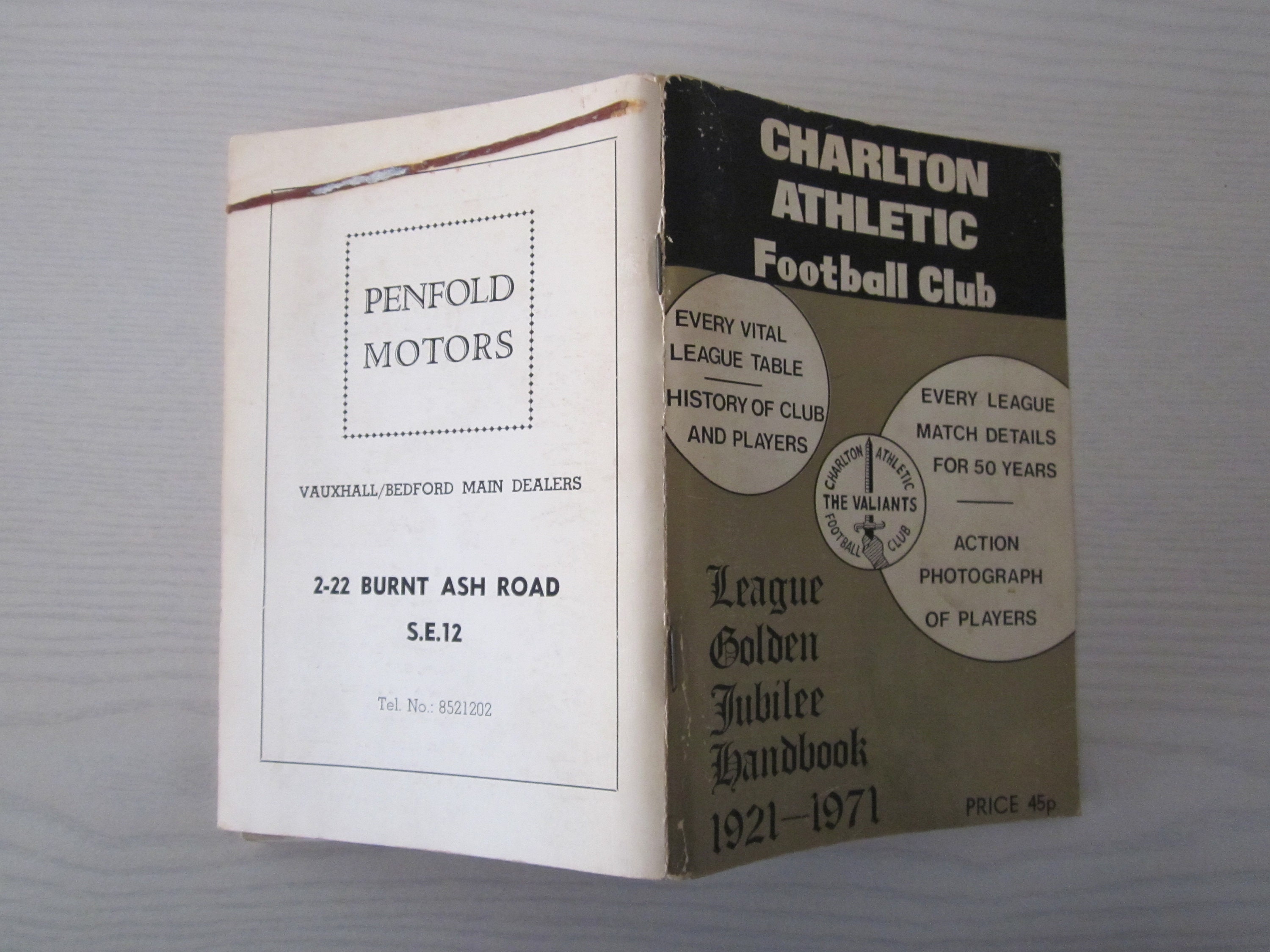 Image of 1921-1971 Original Charlton Athletic Football Club Golden Jubilee Handbook, Yearbook. Ideal Christmas Gift, Fathers Day, Birthday Present