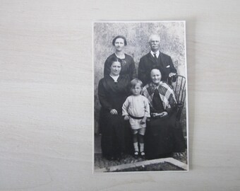 Ansichtkaart, familieportret, echt, origineel.