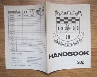 1968 East Kilbride Thistle Football Club Handbook, Yearbook, Annual, Souvenir. Ideal Christmas Gift, Fathers Day, Birthday Present