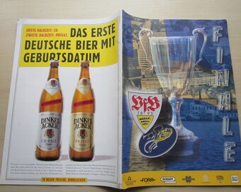 1998 Stuttgart v Chelsea European Cup Winners&#39; Cup Final Football Programme. Ideal Christmas Gift, Fathers Day, Birthday Present.